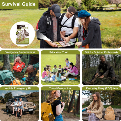 Tiny First Aid & Pocket Survival Guide: Waterproof Emergency Care Book with EDC Kits Guide - Step-by-Step Survival Skills for Disaster Preparedness, Outdoor Adventures, Home & Travel - Compact First Aid Manual for Field & Urb