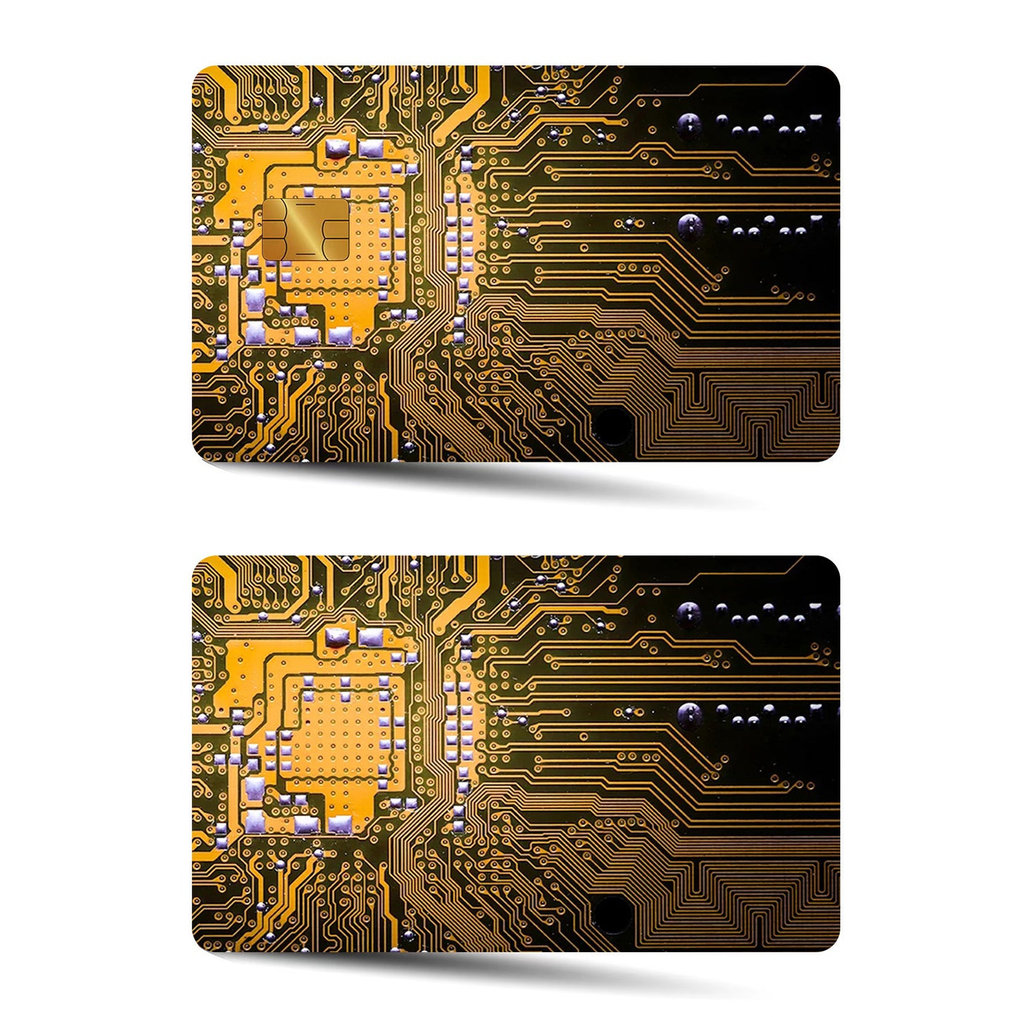 Two Shiny Ultra-Thin Vinyl Credit Card Skins - Glossy Finish, Scratch & Impact Resistant, Precise Fit for Credit/Debit Cards, Transit Passes & Key Cards - One-Time Use Protective Cover with Easy Application (No Residue) - Com