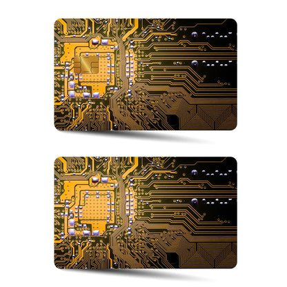 Two Shiny Ultra-Thin Vinyl Credit Card Skins - Glossy Finish, Scratch & Impact Resistant, Precise Fit for Credit/Debit Cards, Transit Passes & Key Cards - One-Time Use Protective Cover with Easy Application (No Residue) - Com