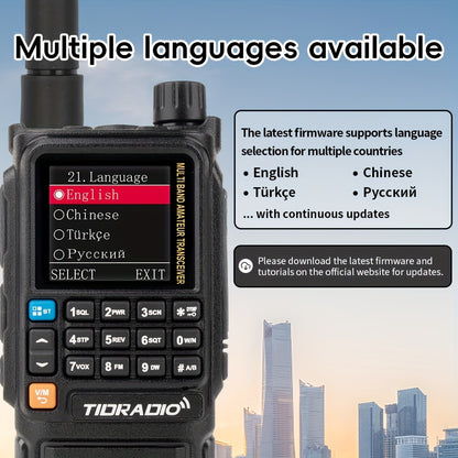 TIDRADIO H3 PLUS | Ham Radio Multi-Band Two-Way Radios with AM/FM & Wireless Headset Compatibility | 5000km Long Range Walkie Talkies for Camping & Emergency, Longrange Radios, Outdoor Communication, Portable Radio, Handheld