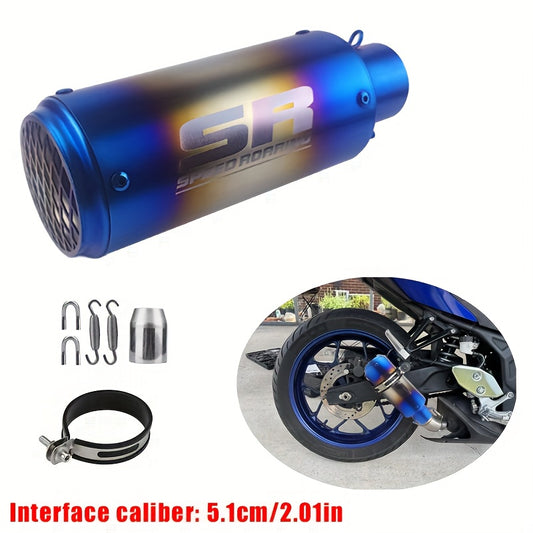 1 Set/Universal 38mm-51mm Diameter Motorcycle Exhaust Pipe, Multiple Options Available, High-performance and High-temperature Resistant. Suitable for Street Sport Motorcycles, Street Touring Motorcycles, Off-road Motorcycles,