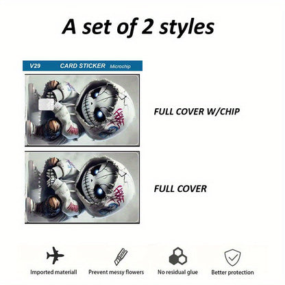 A Set of 1 Item Featuring 2 Styles And Another Set with 4 Styles of Thick Matte Credit Card Decorative Stickers. Suitable for Credit Cards, Bank Cards, Bus Cards, And Removable Self-Adhesive Decorative Stickers.
