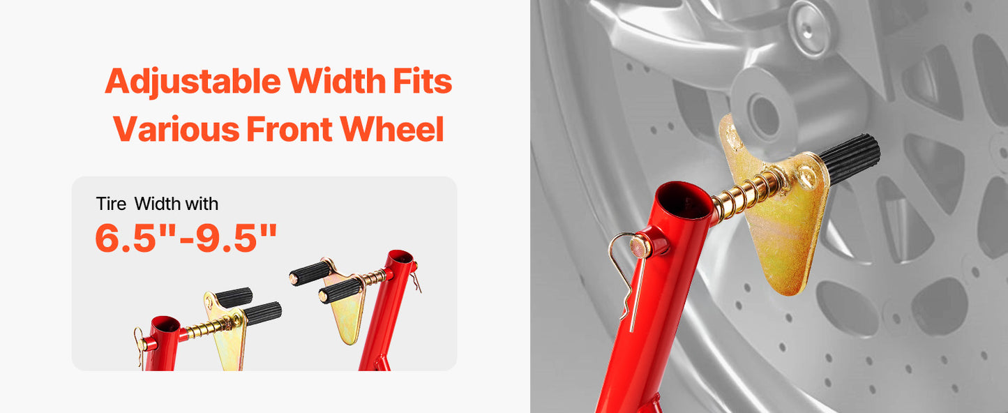 SucceBuy Motorcycle Stand Lift 850lbs Front Rear Combo Stand Lift Front Wheel Dual-Fork Stand Rear U+L Fork Swingarm Spool Stand