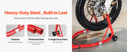 SucceBuy Motorcycle Stand Lift 850lbs Front Rear Combo Stand Lift Front Wheel Dual-Fork Stand Rear U+L Fork Swingarm Spool Stand